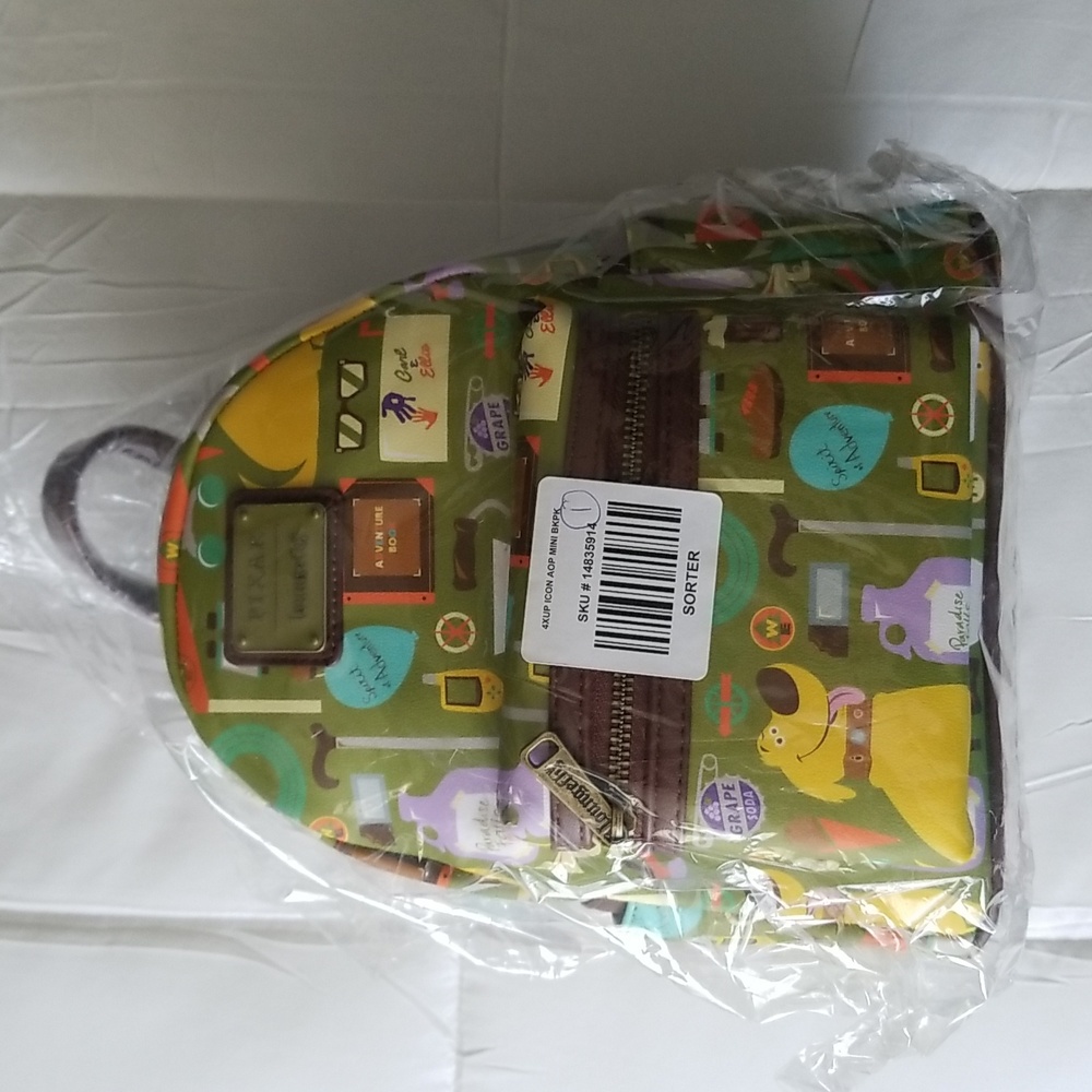Loungefly Disney Pixar Up Dug AOP mini backpack NWT.